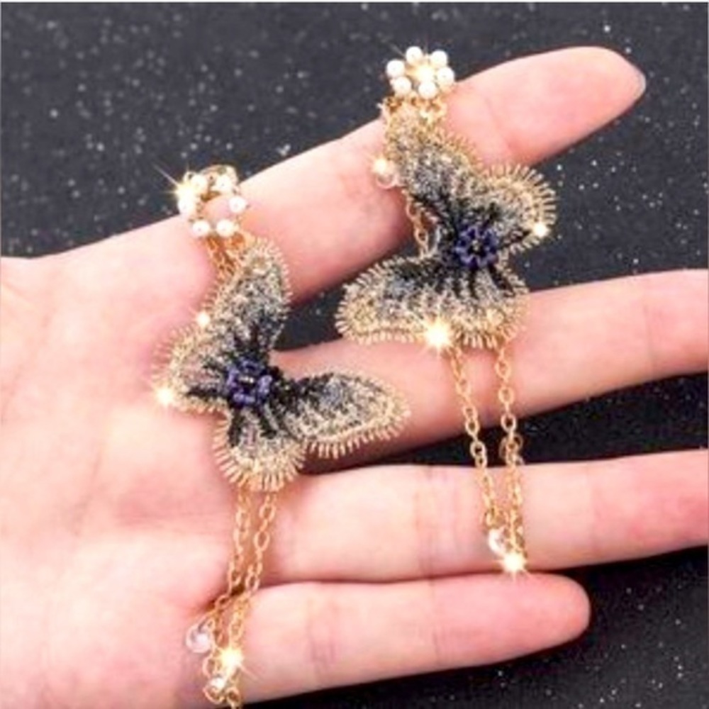 Butterfly dangle earrings